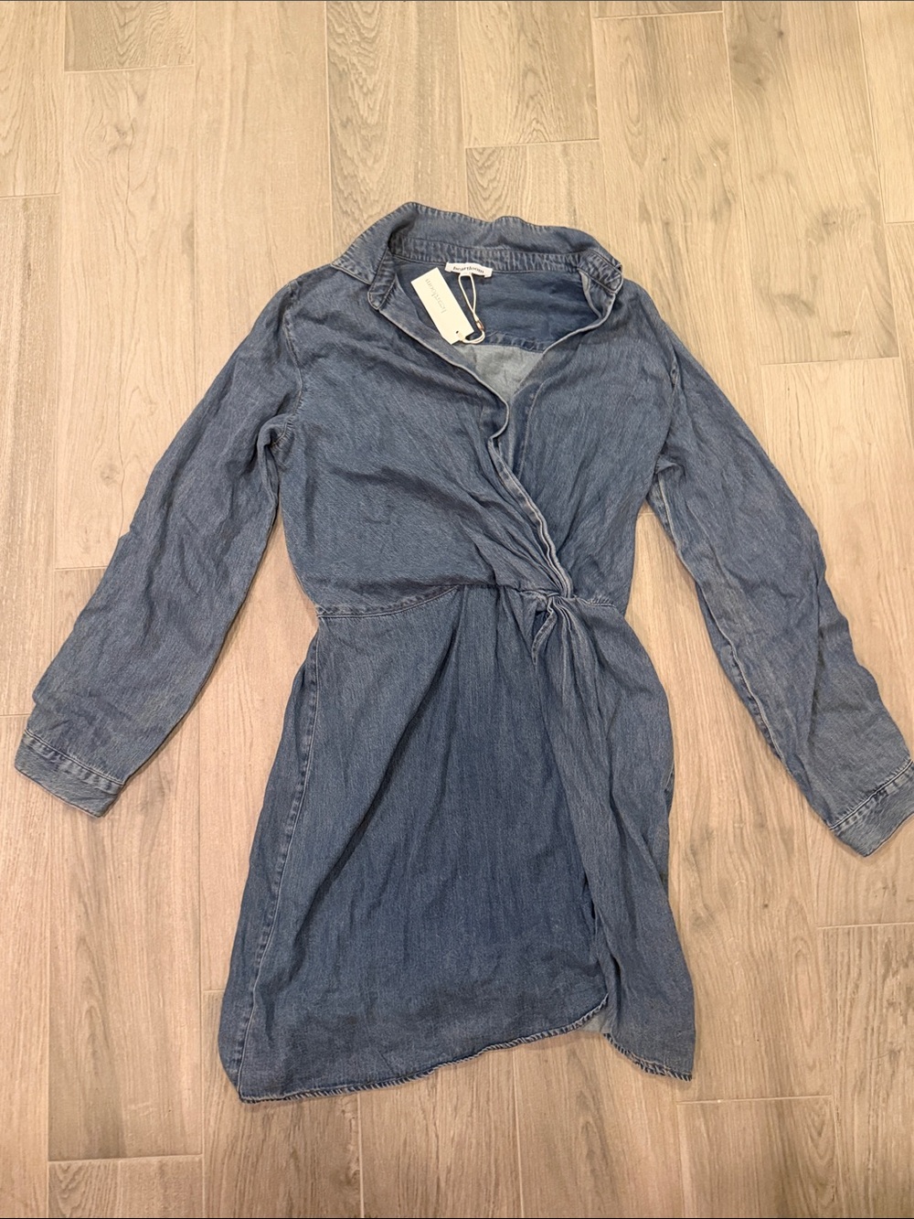 NWT Heartloom Women’s Denim Wrap Shirt Dress - Blue Size M